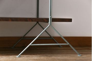 ラフジュ工房オリジナル　青緑色　ペイントアイアンラック【大】・奥行広め(陳列棚、飾り棚、店舗什器)