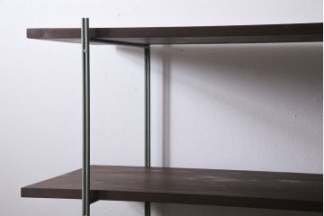 ラフジュ工房オリジナル　青緑色　ペイントアイアンラック【小】・奥行広め(陳列棚、飾り棚、店舗什器)