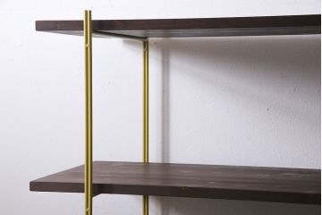 ラフジュ工房オリジナル　イエロー　ペイントアイアンラック(中)・奥行広め(陳列棚、飾り棚、店舗什器)