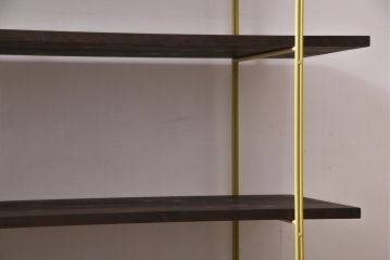 ラフジュ工房オリジナル　イエロー　ペイントアイアンラック(小)・奥行広め(陳列棚、飾り棚、店舗什器)