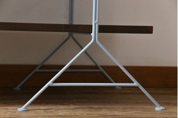 ラフジュ工房オリジナル　水色　ペイントアイアンラック【大】・奥行広め(陳列棚、飾り棚、店舗什器)