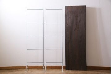 ラフジュ工房オリジナル　水色　ペイントアイアンラック【大】・奥行広め(陳列棚、飾り棚、店舗什器)