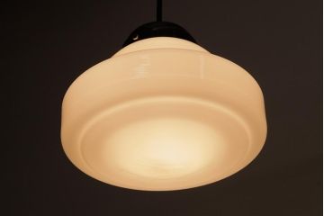 大正昭和初期(戦前)　おしゃれなガラスシェード照明(天井照明、吊り下げ照明)