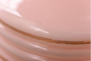 イギリスビンテージ　淡いピンクとお花のデザインが可愛らしいペンダントライト(吊り下げ照明、シェード)