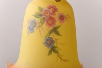 フランスビンテージ　花柄　優しく温かみのあるカラーが品のあるペンダントライト(シェード、吊り下げ照明)