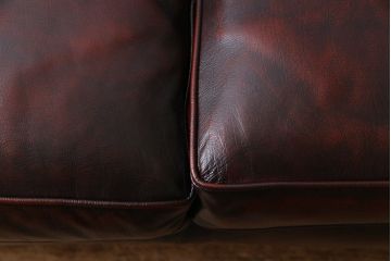 ヴィンテージ家具　イギリスビンテージ　本革　チェスターフィールド　ウィングバックソファ(ウイングバック、2人掛け)