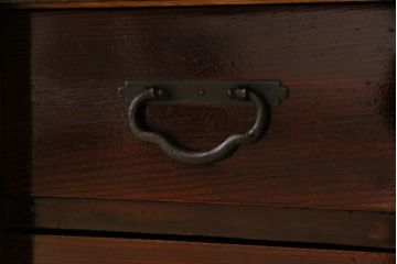 アンティーク家具　古民具・骨董　明治期　前面栗材　渋さと上品さが織り交ざる3尺最上箪笥(衣装箪笥、重ね箪笥)