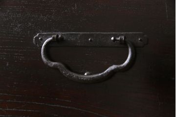 アンティーク家具　古民具・骨董　明治期　前面栗材　渋さと上品さが織り交ざる3尺最上箪笥(衣装箪笥、重ね箪笥)