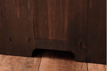 アンティーク雑貨　昭和初期　ベンチとしても使える重厚な佇まいの収納箱(木箱、本箱)