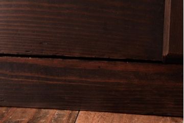 アンティーク雑貨　昭和初期　ベンチとしても使える重厚な佇まいの収納箱(木箱、本箱)