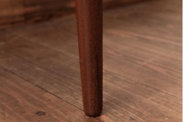 北欧家具　G-PLAN(ジープラン)　チーク材　 黒のレザーがおしゃれなダイニングチェア(椅子、ダイニングチェア、ワークチェア)(2)