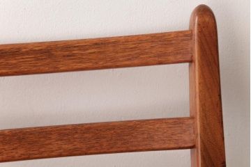 北欧家具　G-PLAN(ジープラン)　チーク材　 黒のレザーがおしゃれなダイニングチェア(椅子、ダイニングチェア、ワークチェア)(3)