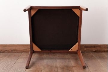 北欧家具　G-PLAN(ジープラン)　チーク材　 黒のレザーがおしゃれなダイニングチェア(椅子、ダイニングチェア、ワークチェア)(3)