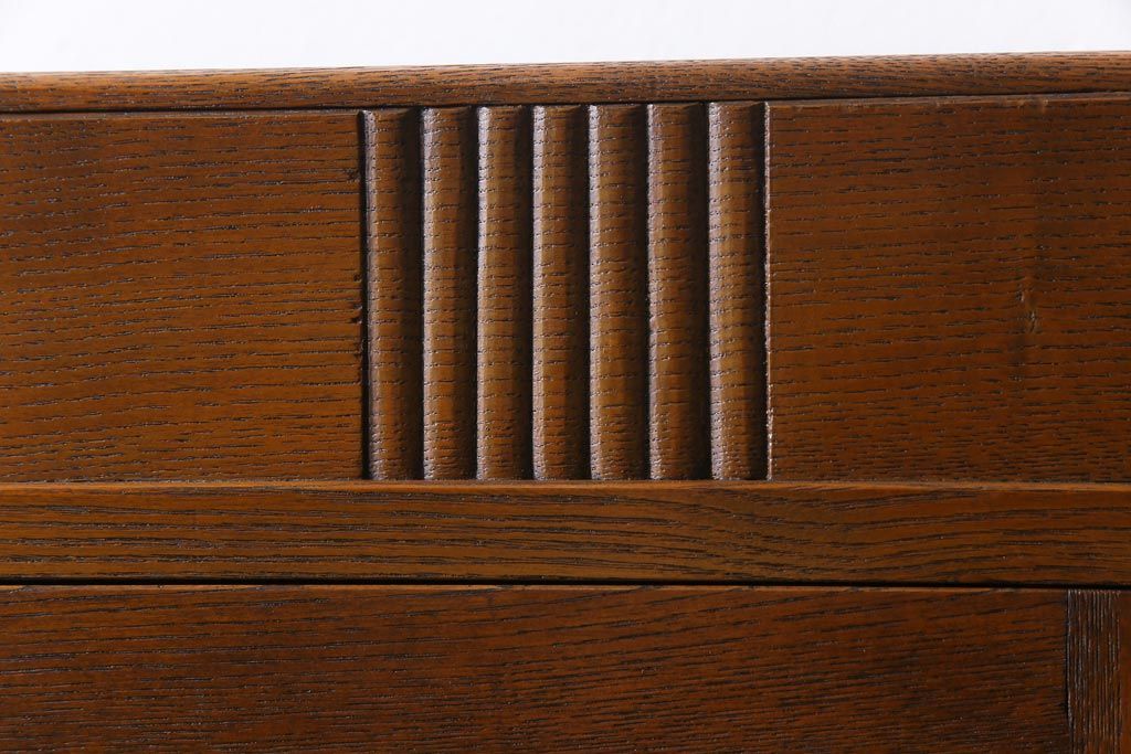 アンティーク家具　昭和初期　ダイヤガラス入り　大正ロマンの雰囲気が魅力のブックケース(収納棚、食器棚、本箱)