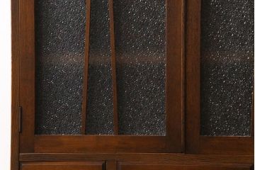 アンティーク家具　昭和初期　ダイヤガラス入り　大正ロマンの雰囲気が魅力のブックケース(収納棚、食器棚、本箱)