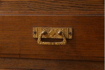 アンティーク家具　昭和初期　ダイヤガラス入り　大正ロマンの雰囲気が魅力のブックケース(収納棚、食器棚、本箱)