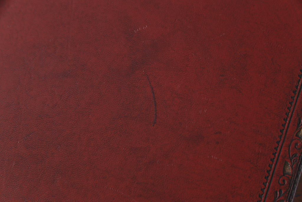 中古　イギリス　RACKSTRAW(ラックストロー)　高級感漂うレザートップテーブル(デスク、在宅ワーク、在宅用ダイニングテーブル)