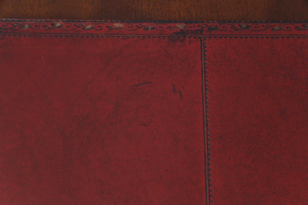 中古　イギリス　RACKSTRAW(ラックストロー)　高級感漂うレザートップテーブル(デスク、在宅ワーク、在宅用ダイニングテーブル)