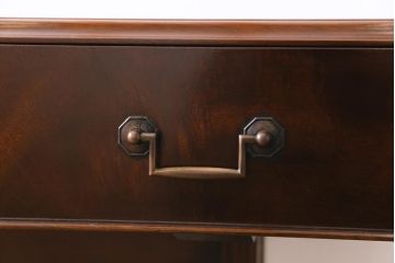 中古　イギリス　RACKSTRAW(ラックストロー)　高級感漂うレザートップテーブル(デスク、在宅ワーク、在宅用ダイニングテーブル)