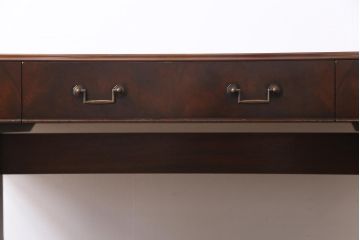 中古　イギリス　RACKSTRAW(ラックストロー)　高級感漂うレザートップテーブル(デスク、在宅ワーク、在宅用ダイニングテーブル)