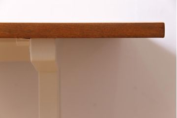 ペイント家具　ビンテージ　桜無垢材　柔和な雰囲気が魅力的なサイドテーブル(作業台、飾り台、コンソールテーブル)(R-032585)