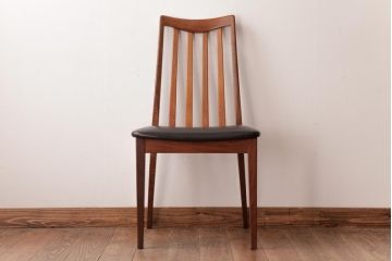 アンティーク家具　G-PLAN(ジープラン)　レザーの座面がシックなダイニングチェア(ワークチェア、椅子)(1)