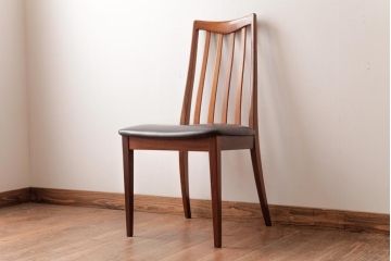 アンティーク家具　G-PLAN(ジープラン)　レザーの座面がシックなダイニングチェア(ワークチェア、椅子)(1)