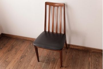 アンティーク家具　G-PLAN(ジープラン)　レザーの座面がシックなダイニングチェア(ワークチェア、椅子)(1)
