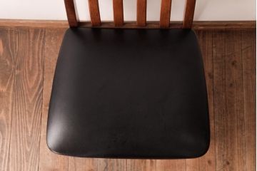 アンティーク家具　G-PLAN(ジープラン)　レザーの座面がシックなダイニングチェア(ワークチェア、椅子)(1)