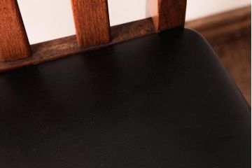 アンティーク家具　G-PLAN(ジープラン)　レザーの座面がシックなダイニングチェア(ワークチェア、椅子)(1)