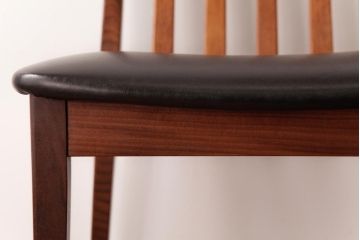 アンティーク家具　G-PLAN(ジープラン)　レザーの座面がシックなダイニングチェア(ワークチェア、椅子)(1)