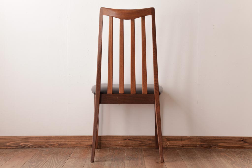 アンティーク家具　G-PLAN(ジープラン)　レザーの座面がシックなダイニングチェア(ワークチェア、椅子)(1)