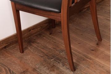 アンティーク家具　G-PLAN(ジープラン)　レザーの座面がシックなダイニングチェア(ワークチェア、椅子)(1)