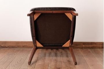 アンティーク家具　G-PLAN(ジープラン)　レザーの座面がシックなダイニングチェア(ワークチェア、椅子)(1)