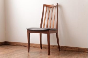 アンティーク家具　G-PLAN(ジープラン)　レザーの座面がシックなダイニングチェア(ワークチェア、椅子)(2)