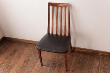 アンティーク家具　G-PLAN(ジープラン)　レザーの座面がシックなダイニングチェア(ワークチェア、椅子)(2)
