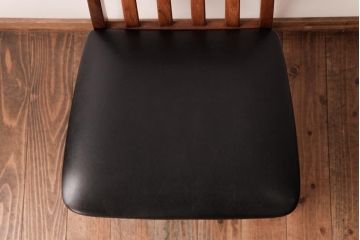 アンティーク家具　G-PLAN(ジープラン)　レザーの座面がシックなダイニングチェア(ワークチェア、椅子)(2)