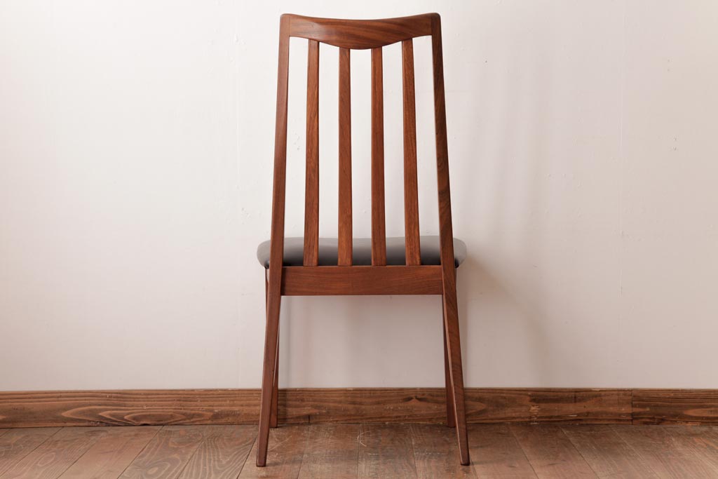 アンティーク家具　G-PLAN(ジープラン)　レザーの座面がシックなダイニングチェア(ワークチェア、椅子)(2)