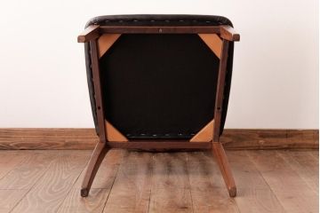 アンティーク家具　G-PLAN(ジープラン)　レザーの座面がシックなダイニングチェア(ワークチェア、椅子)(2)