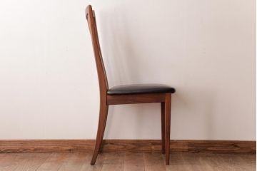 アンティーク家具　G-PLAN(ジープラン)　レザーの座面がシックなダイニングチェア(ワークチェア、椅子)(2)