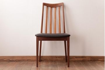 アンティーク家具　G-PLAN(ジープラン)　レザーの座面がシックなダイニングチェア(ワークチェア、椅子)(3)