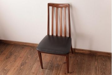 アンティーク家具　G-PLAN(ジープラン)　レザーの座面がシックなダイニングチェア(ワークチェア、椅子)(3)