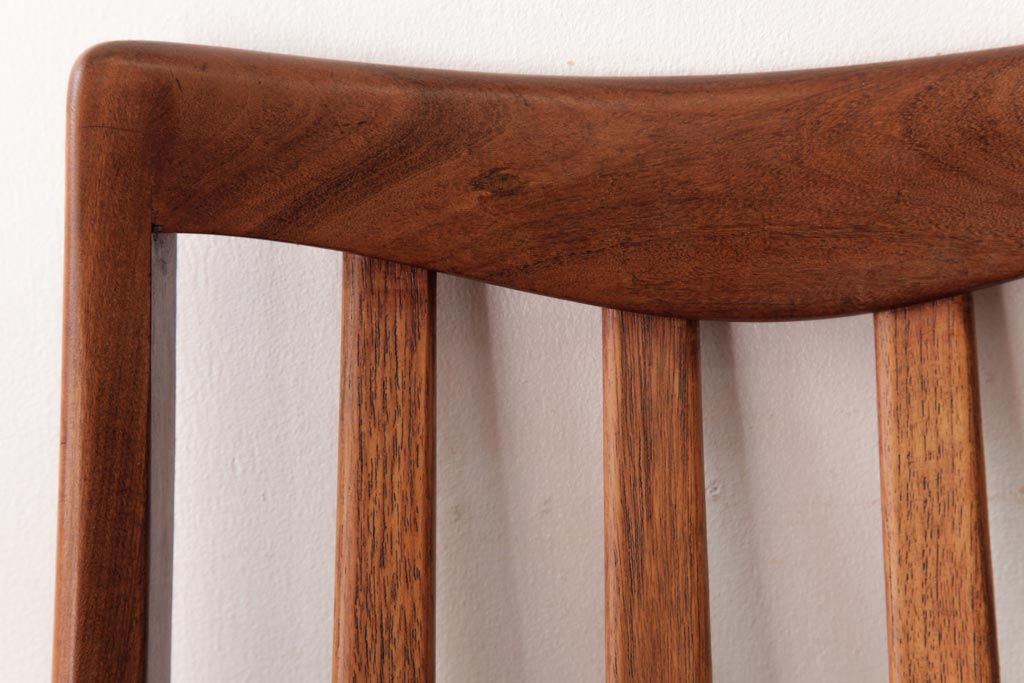 アンティーク家具　G-PLAN(ジープラン)　レザーの座面がシックなダイニングチェア(ワークチェア、椅子)(3)