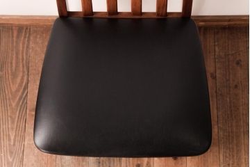 アンティーク家具　G-PLAN(ジープラン)　レザーの座面がシックなダイニングチェア(ワークチェア、椅子)(3)