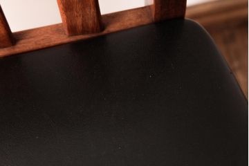 アンティーク家具　G-PLAN(ジープラン)　レザーの座面がシックなダイニングチェア(ワークチェア、椅子)(3)