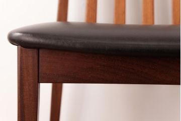 アンティーク家具　G-PLAN(ジープラン)　レザーの座面がシックなダイニングチェア(ワークチェア、椅子)(3)