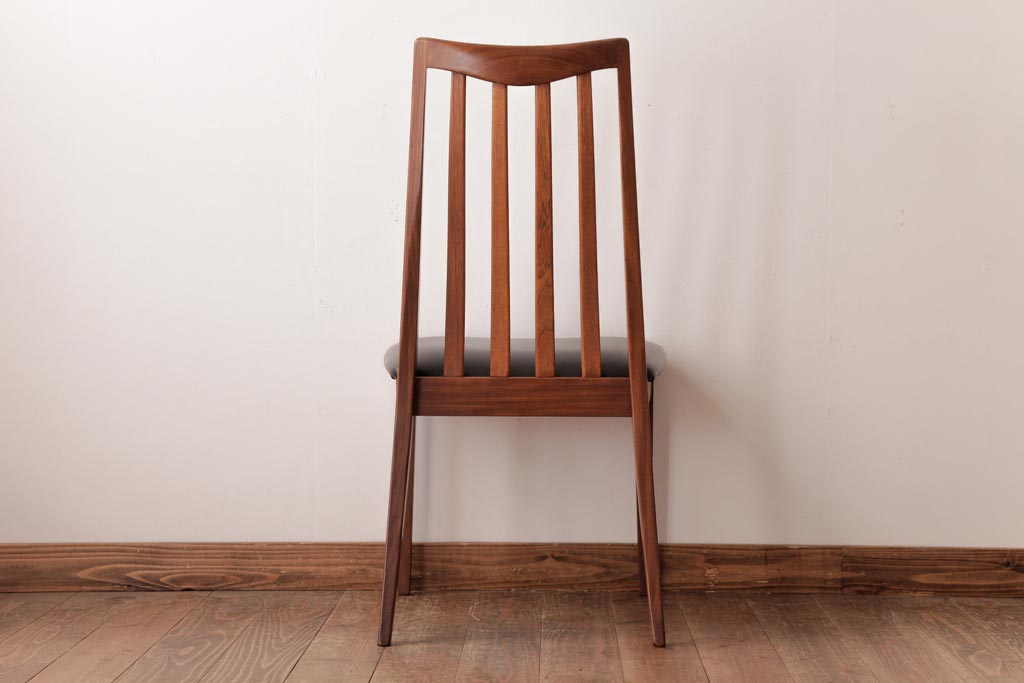 アンティーク家具　G-PLAN(ジープラン)　レザーの座面がシックなダイニングチェア(ワークチェア、椅子)(3)