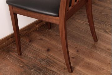 アンティーク家具　G-PLAN(ジープラン)　レザーの座面がシックなダイニングチェア(ワークチェア、椅子)(3)