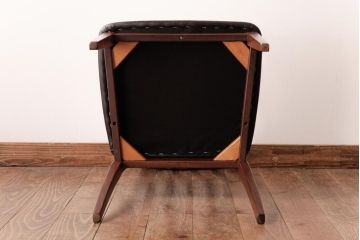 アンティーク家具　G-PLAN(ジープラン)　レザーの座面がシックなダイニングチェア(ワークチェア、椅子)(3)