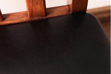 アンティーク家具　G-PLAN(ジープラン)　レザーの座面がシックなダイニングチェア(ワークチェア、椅子)